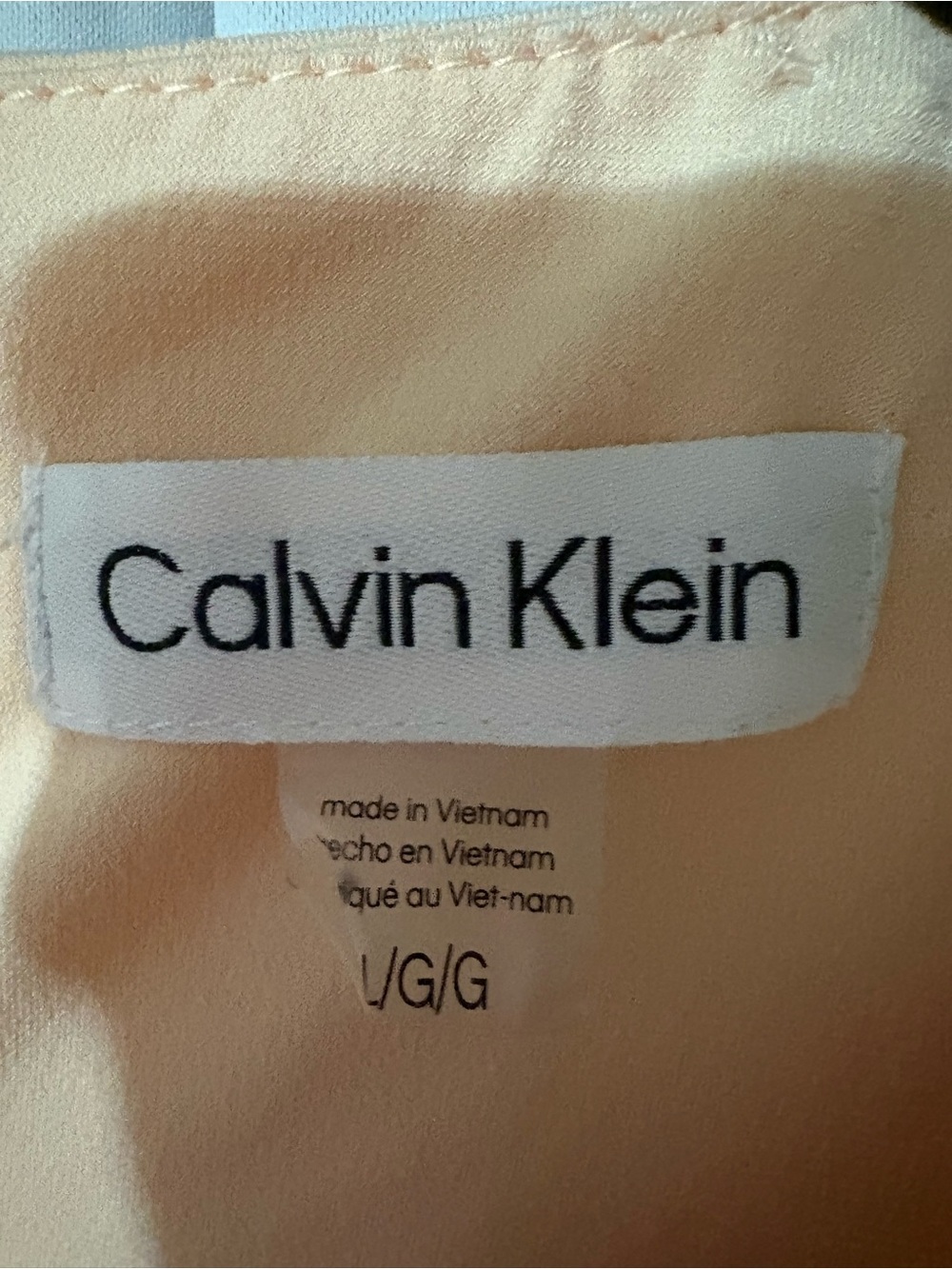 Calvin Klein Peach Pleated Sleeveless Camisole #2070 - Picture 5 of 7